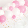 20 BALLOONS & GOLD CONFETTI CENTERPIECE KIT PINK WHITE - Image 2
