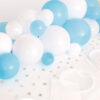 20 BALLOONS & SILVER CONFETTI CENTREPIECE KIT BLUE WHITE - Image 2