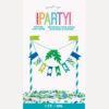 BUNTING CAKE TOPPER DINOSAUR BLUE GREEN