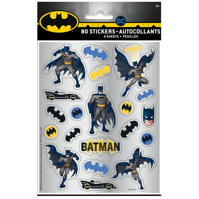 BATMAN SHEETS STICKERS 4PCS