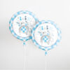 FOIL BALLOON FLORAL BABY ELEPHANT BLUE 45.7CM - Image 2