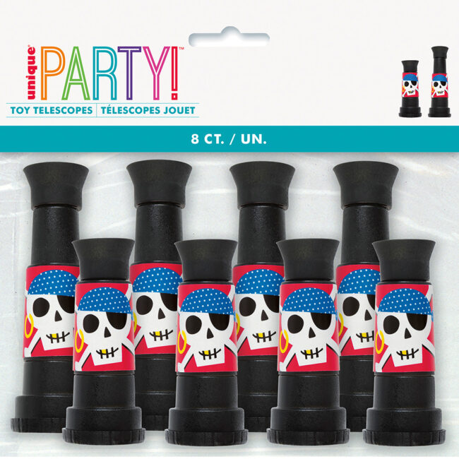 TELESCOPE FAVOURS AHOY PIRATE 8PCS