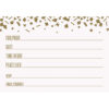 INVITATIONS CONFETTI GOLD 8PCS - Image 2