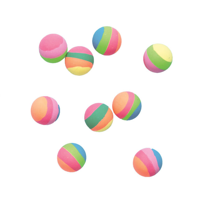 BOUNCE BALLS STRIPES PASTEL 35MM 8PCS