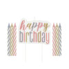 HAPPY BIRTHDAY CANDLE SET PASTEL