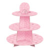 CUPCAKE STAND PINK 29.8XH33.8CM
