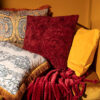 CUSHION COVER AMAR MERLOT RED 45X45CM - Image 3