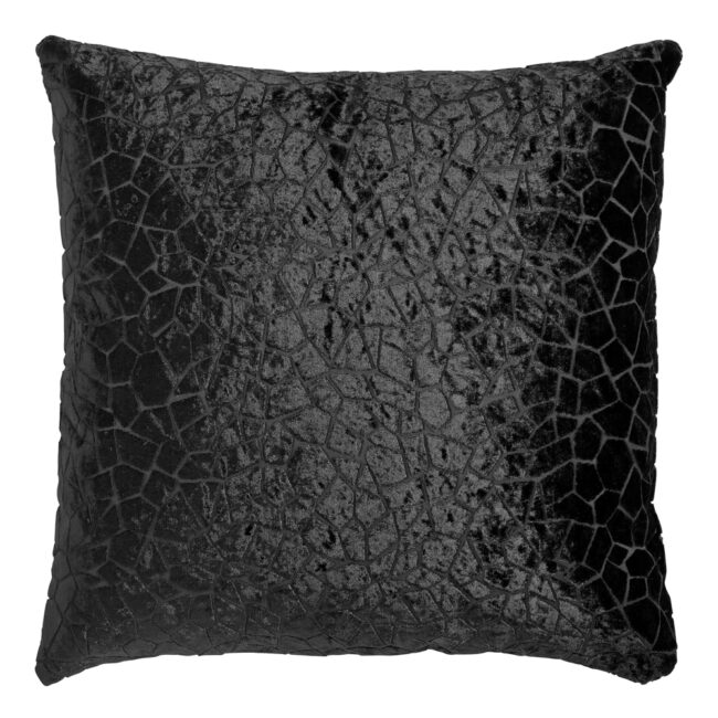 CUSHION COVER CARO PATTERN RAVEN BLACK 45X45CM