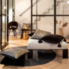 CUSHION COVER ROLETTE RAVEN GOLD BLACK 45X45CM - Image 3