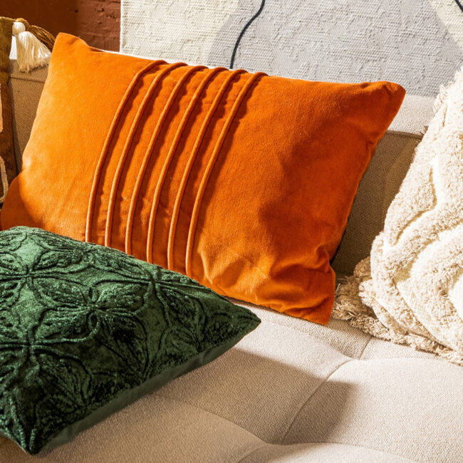 CUSHION COVER PAX VELVET POTTER'S CLAY ORANGE 40X60CM - Image 3