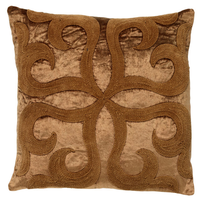 CUSHION COVER AVALON TOBACCO BROWN 45X45CM