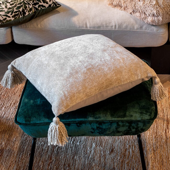 CUSHION COVER NINO COTTON PUMICE STONE BEIGE 45X45CM - Image 3
