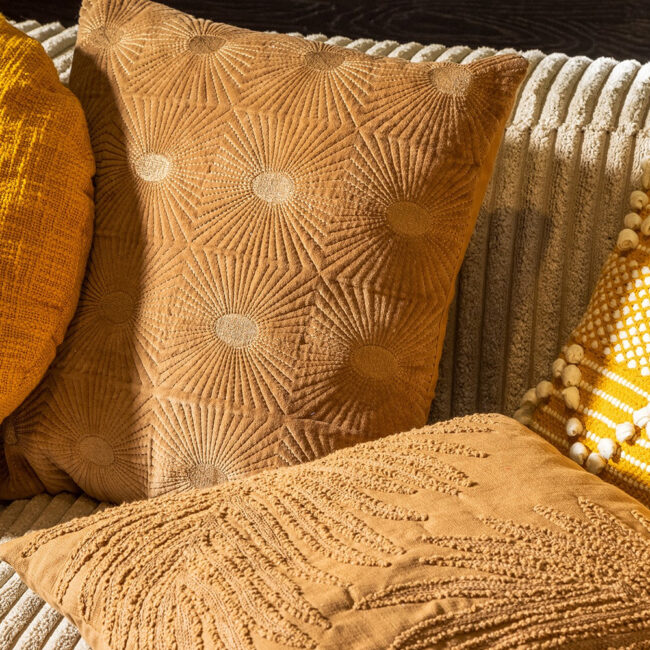 PILLOW COVER SUN COTTON TOBACCO BROWN 45X45CM - Image 3