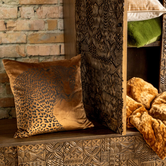 CUSHION COVER SIMBA TOBACCO BROWN 45X45CM - Image 3