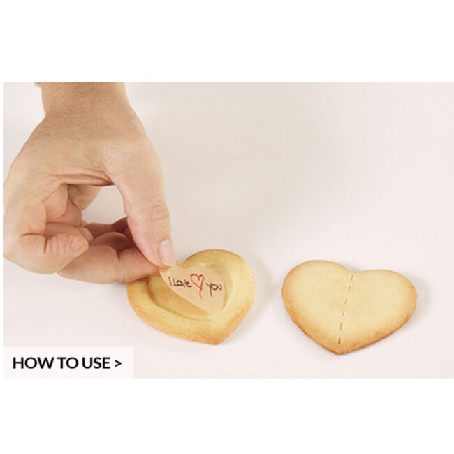 HEART SHAPED PASTRY CUTTER & 80 SHEETS 75X70XH4MM - Image 5