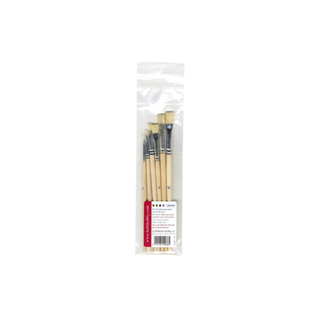 SET OF 6 FLAT BRUSHES