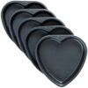 SET OF 5 LAYER HEART CAKE PANS BLACK 15CM