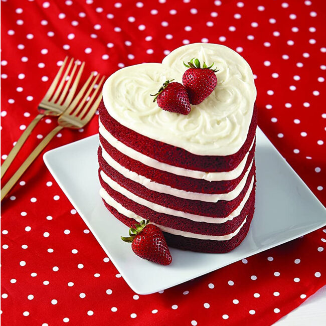 SET OF 5 LAYER HEART CAKE PANS BLACK 15CM - Image 3