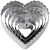 SET OF 6 FONDANT DOUBLE CUT-OUT HEART CUTTERS 2.54X7X7CM