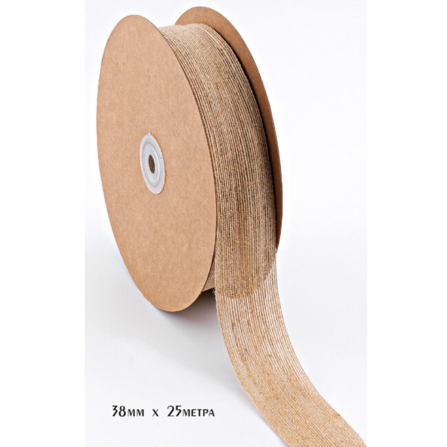 BURLAP RIBBON 38MMX25MT