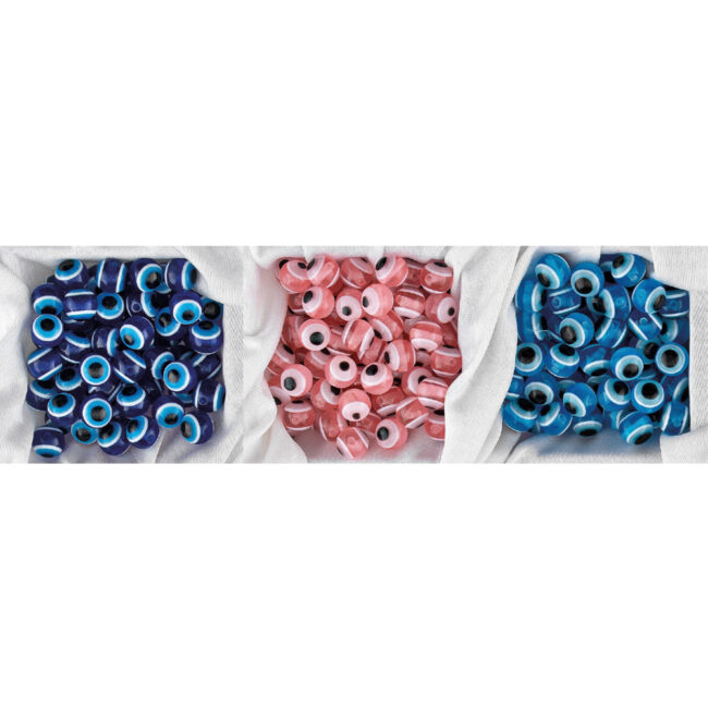 EVIL EYE WITH HOLE ACRYLIC 10MM 100PCS
