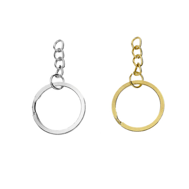 METAL RING WITH CHAIN 28MM 50PCS