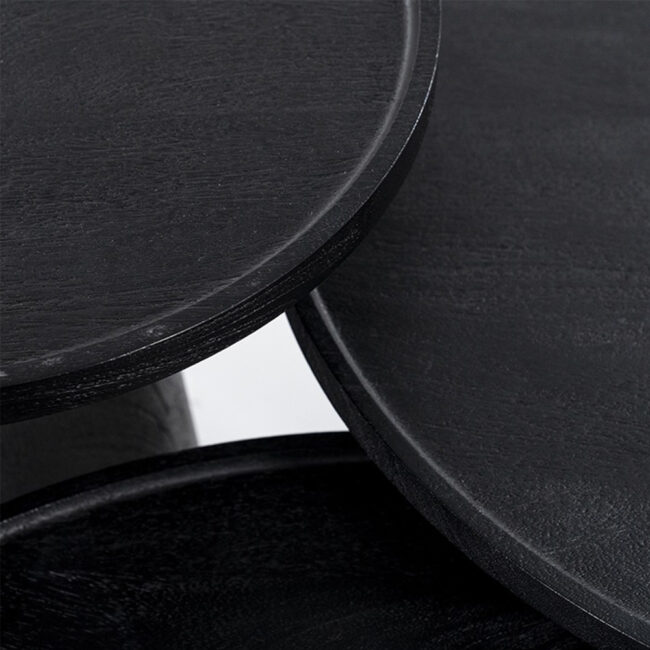 COFFEE TABLE RON ROUND BLACK 80X80X32CM - Image 3