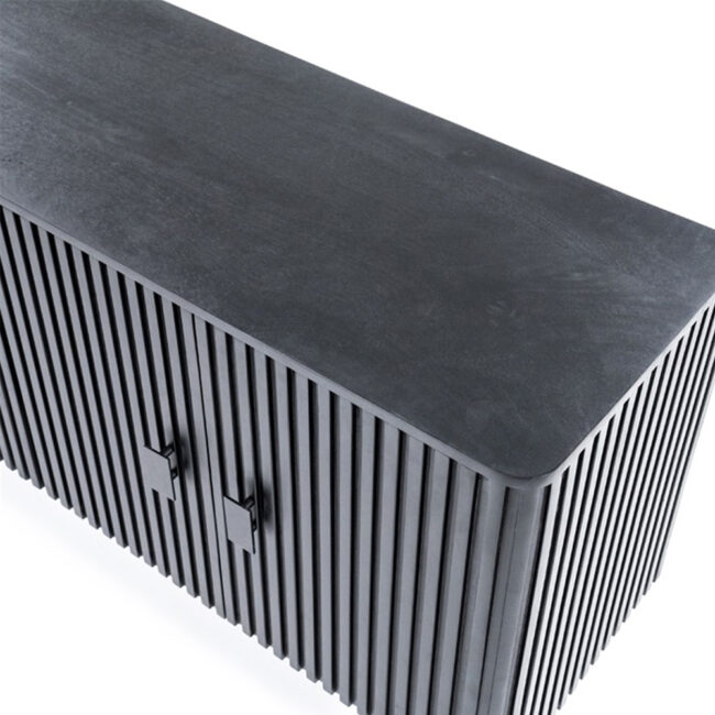 DRESSER REMI 4 DOORS BLACK 170X45X80CM - Image 5