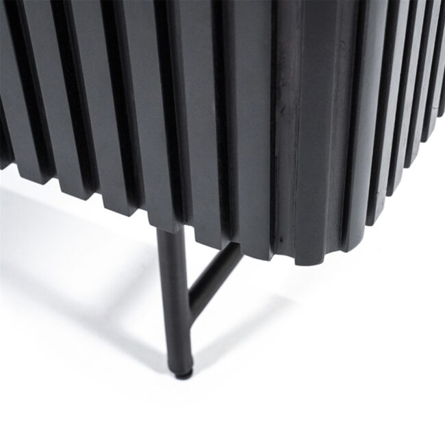 CABINET REMI 2 DOORS BLACK 96X45X170CM - Image 7