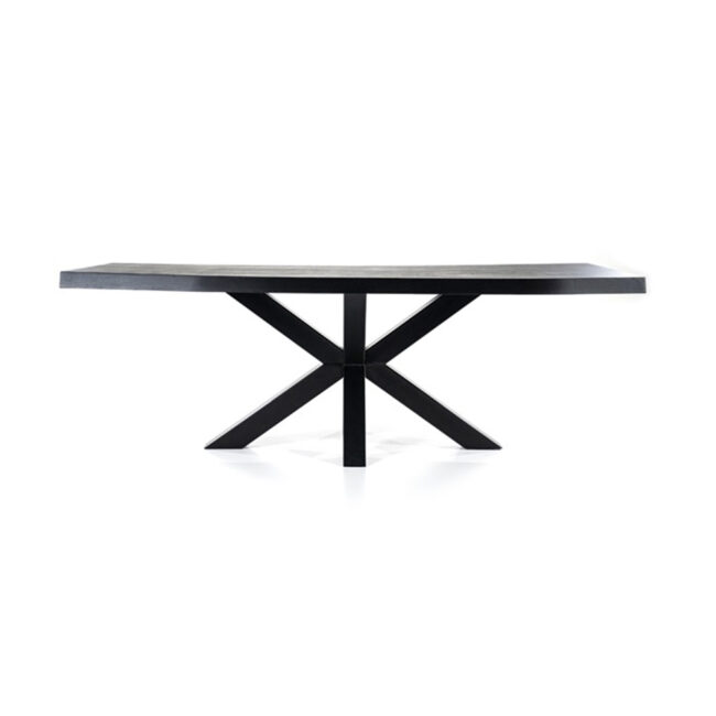 DINING TABLE WITH SPIDER LEG BLACK 200X100X77CM