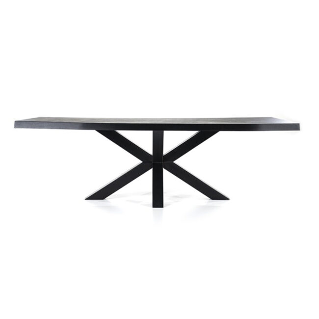 DINING TABLE WITH SPIDER LEG BLACK 240X105X80CM