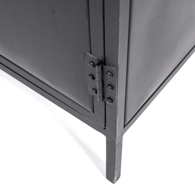 SHOWCASE 6 DOORS BLACK 140X47X220CM - Image 3