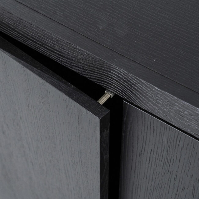 SIDEBOARD HELSINKI 2 DOORS & 2 DRAWERS BLACK 200X42X70CM - Image 3