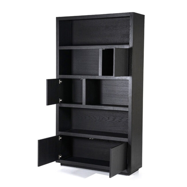 CABINET HELSINKI 4 DOORS BLACK 120X42X220CM - Image 4