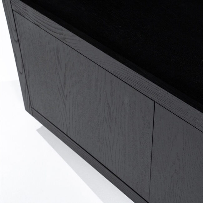 CABINET HELSINKI 4 DOORS BLACK 120X42X220CM - Image 6