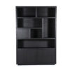 CABINET HELSINKI 3 DOORS & 2 DRAWERS BLACK 150X42X220CM