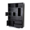 CABINET HELSINKI 3 DOORS & 2 DRAWERS BLACK 150X42X220CM - Image 4