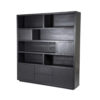 CABINET HELSINKI 4 DOORS & 2 DRAWERS BLACK 200X42X220CM - Image 3