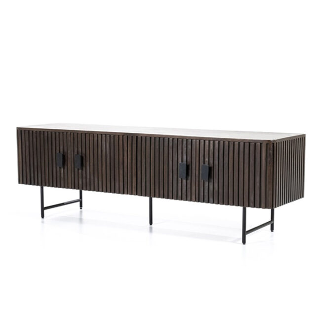 TV CABINET REMI 4 DOORS BROWN 170X45X56CM - Image 3