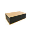 BOX BLACK WITH GOLD PERLE LID 33X18X9CM