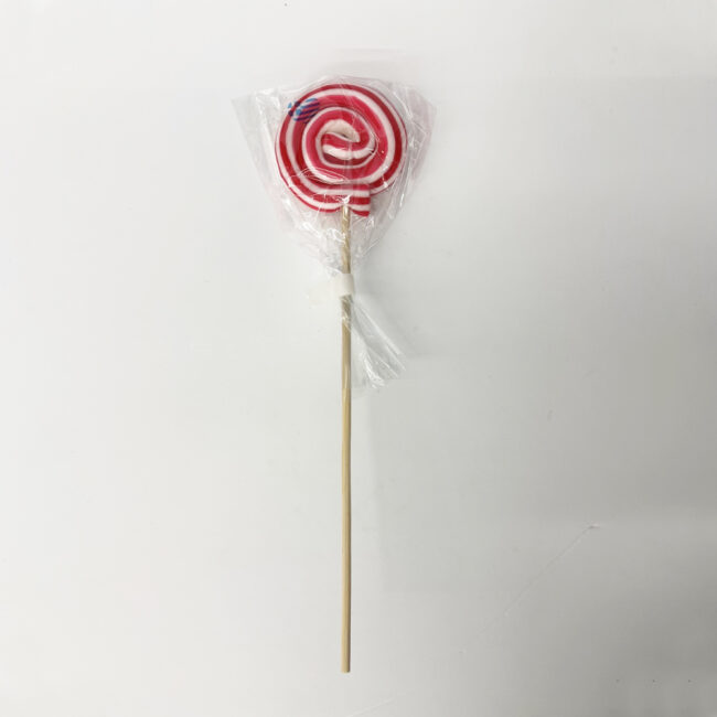 SWIRL LOLLIPOP WHITE & FUXIA