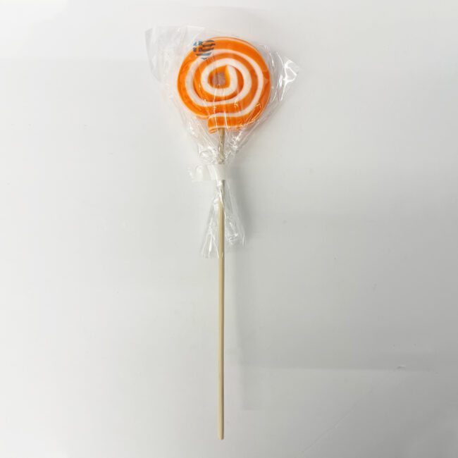 SWIRL LOLLIPOP WHITE & ORANGE
