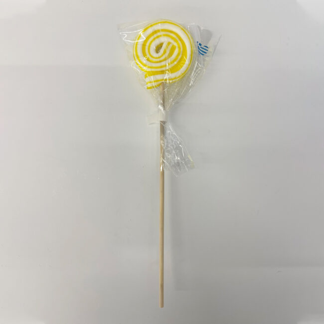 SWIRL LOLLIPOP WHITE & YELLOW