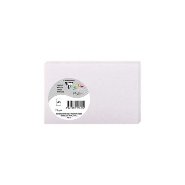 CARDS POLLEN IRIDESCENT PINK 7X9.5CM 25PCS