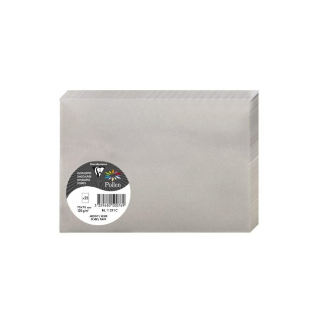 CARDS POLLEN SILVER 70X95MM 25PCS
