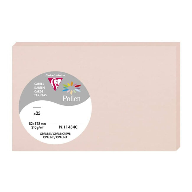 CARDS POLLEN OPALINE RED 82X128MM PCS25