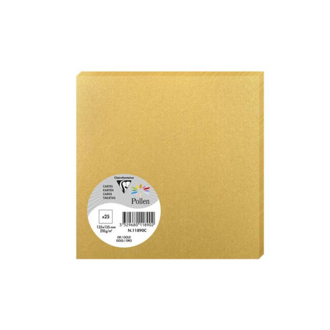 CARDS POLLEN GOLD 135X135MM 25PCS
