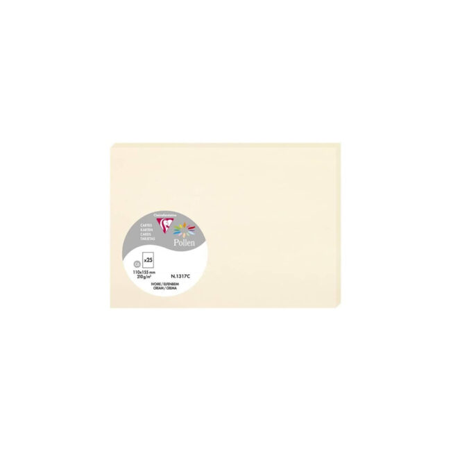 CARDS POLLEN CREAM 110X155MM 25PCS