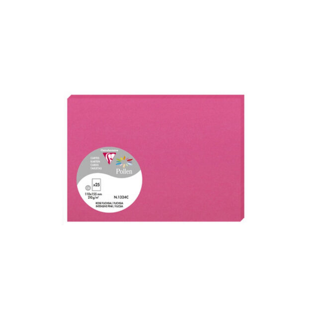 CARDS POLLEN INTENSE PINK 110X155MM 25PCS