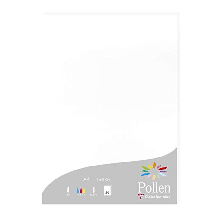 PAPER SHEETS A4 POLLEN WHITE PCS50 Pergamos